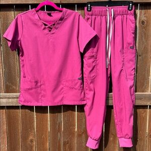 Pink Women's Scrub Set